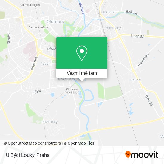 U Býčí Louky mapa