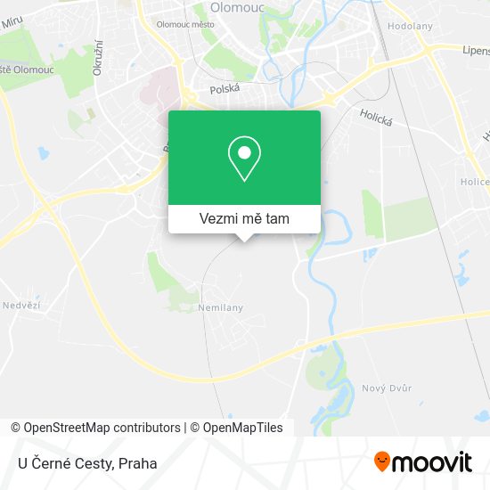 U Černé Cesty mapa
