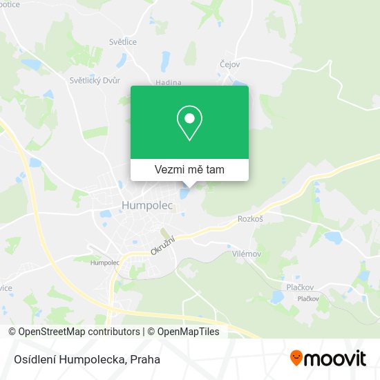 Osídlení Humpolecka mapa