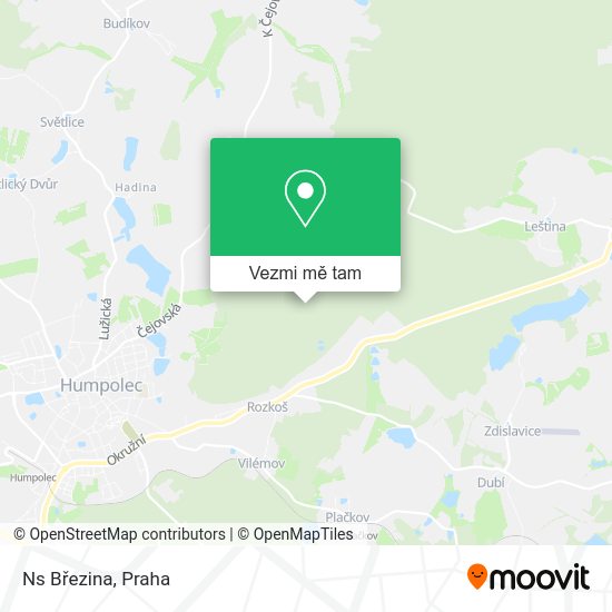 Ns Březina mapa