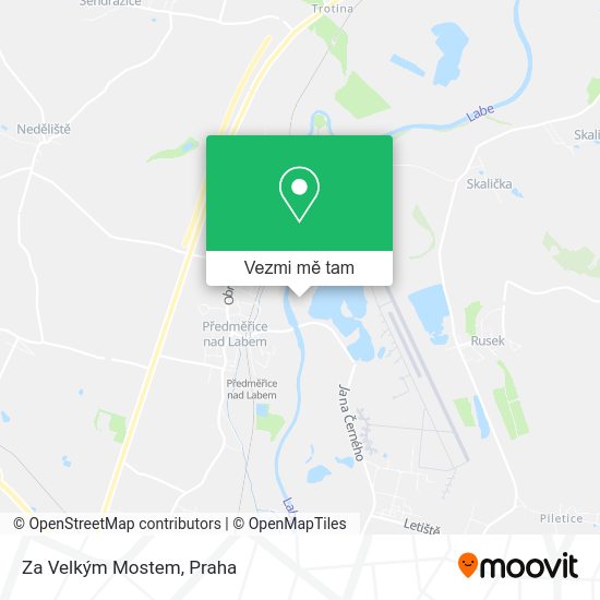 Za Velkým Mostem mapa