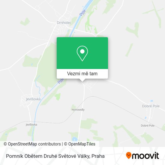Pomník Obětem Druhé Světové Války mapa