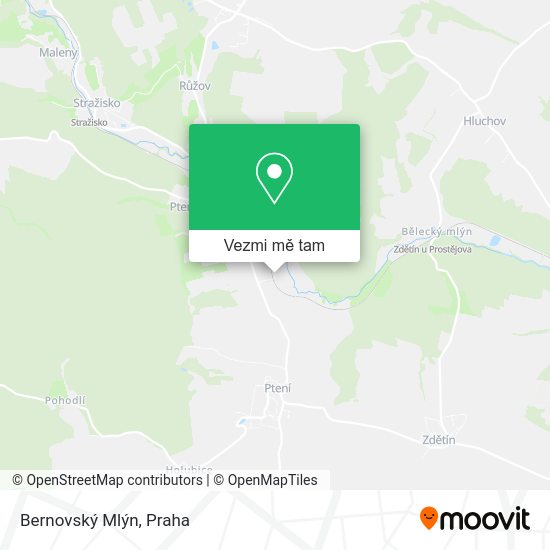 Bernovský Mlýn mapa