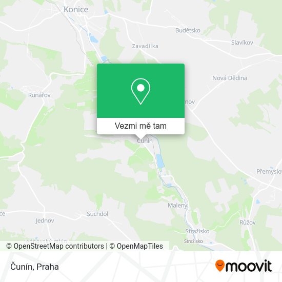 Čunín mapa