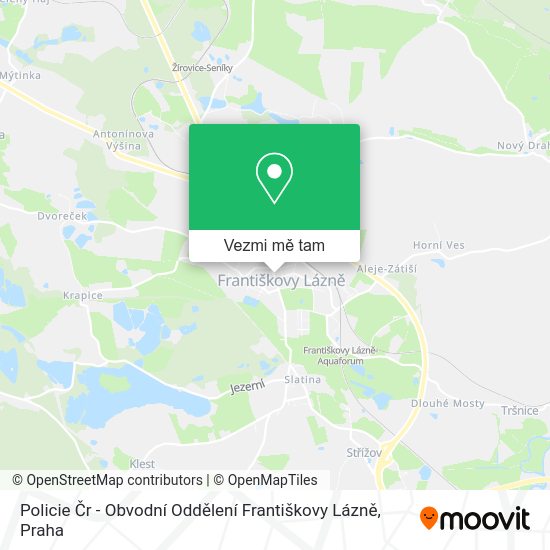 Policie Čr - Obvodní Oddělení Františkovy Lázně mapa