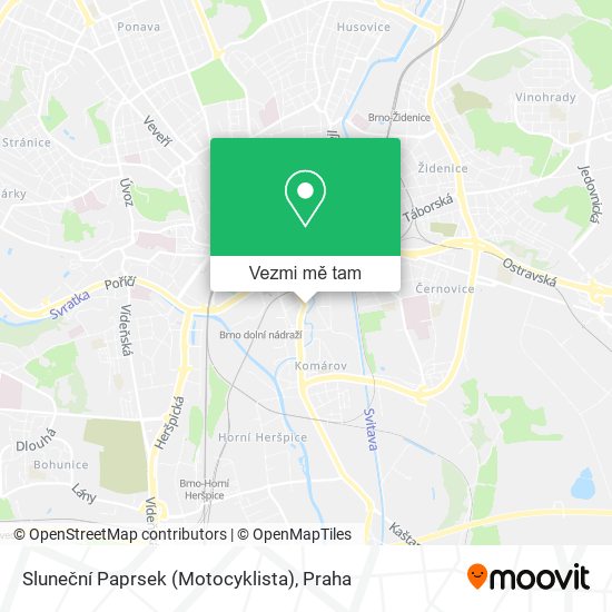 Sluneční Paprsek (Motocyklista) mapa