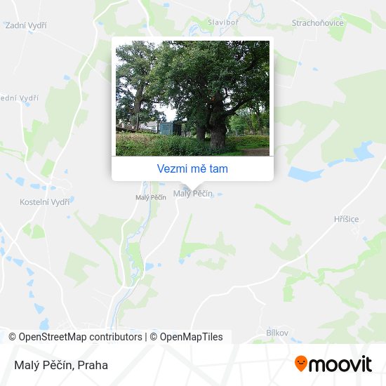 Malý Pěčín mapa