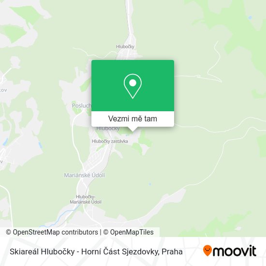 Skiareál Hlubočky - Horní Část Sjezdovky mapa