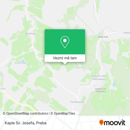 Kaple Sv. Josefa mapa