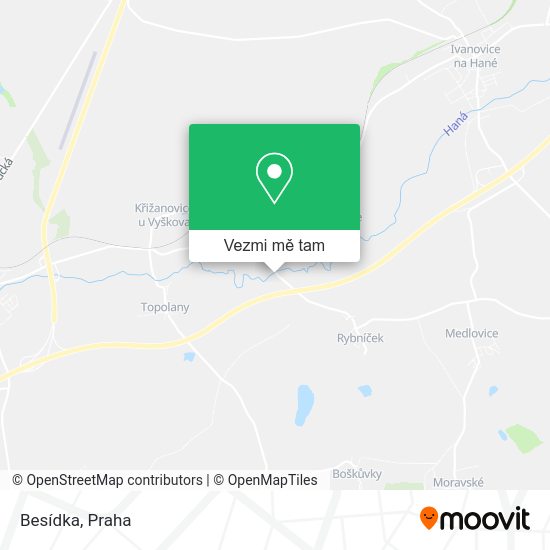 Besídka mapa