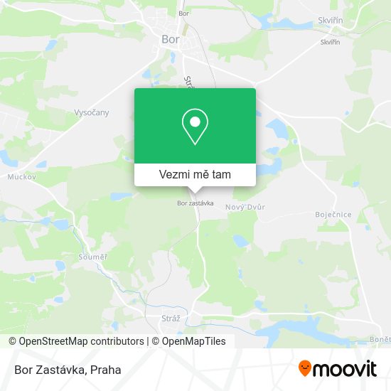 Bor Zastávka mapa