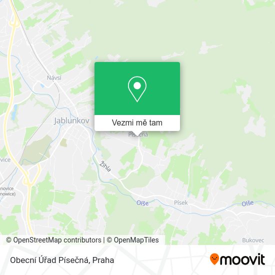 Obecní Úřad Písečná mapa