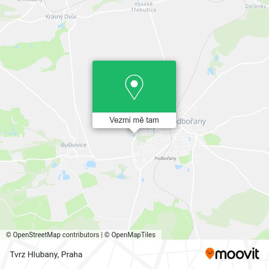 Tvrz Hlubany mapa