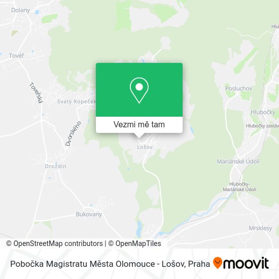 Pobočka Magistratu Města Olomouce - Lošov mapa