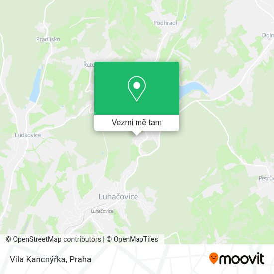 Vila Kancnýřka mapa
