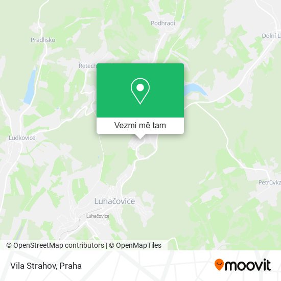 Vila Strahov mapa