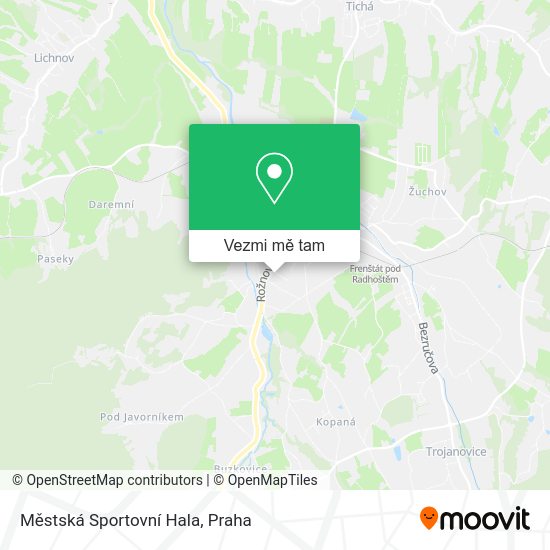 Městská Sportovní Hala mapa