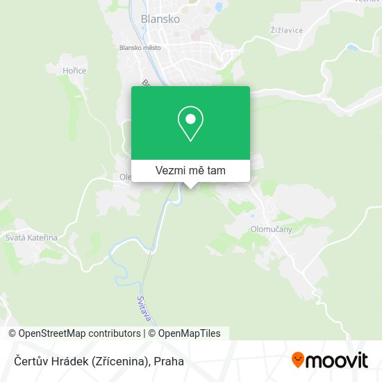 Čertův Hrádek (Zřícenina) mapa