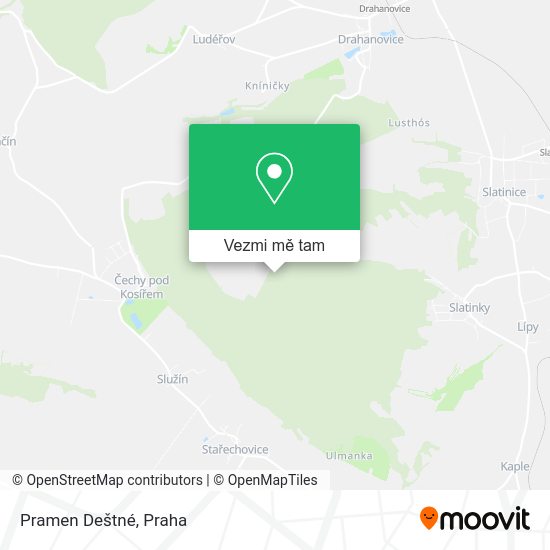 Pramen Deštné mapa