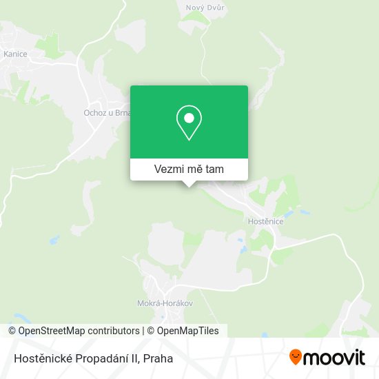 Hostěnické Propadání II mapa