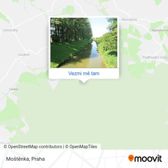 Moštěnka mapa