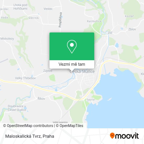 Maloskalická Tvrz mapa