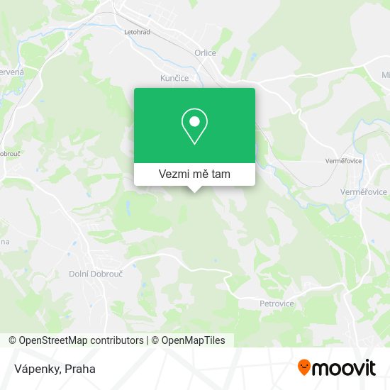 Vápenky mapa