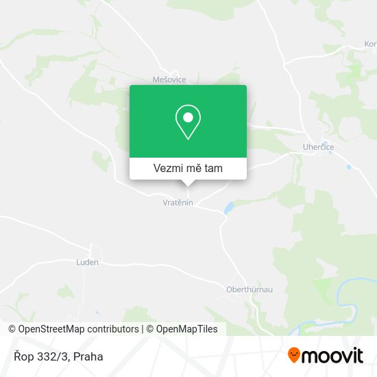 Řop 332/3 mapa