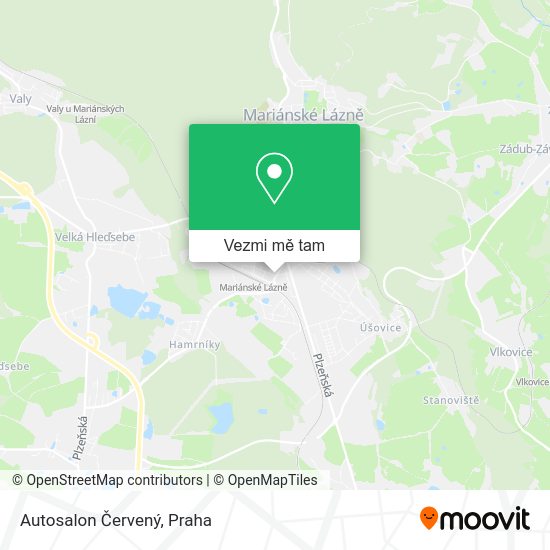 Autosalon Červený mapa