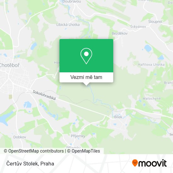 Čertův Stolek mapa