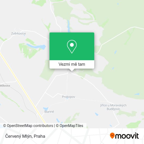 Červený Mlýn mapa