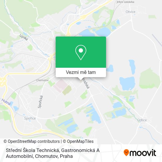 Střední Škola Technická, Gastronomická A Automobilní, Chomutov mapa