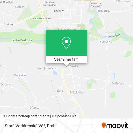 Stará Vodárenská Věž mapa