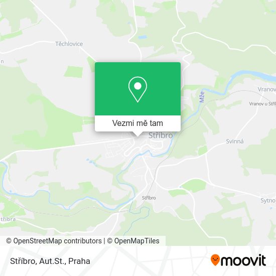 Stříbro, Aut.St. mapa