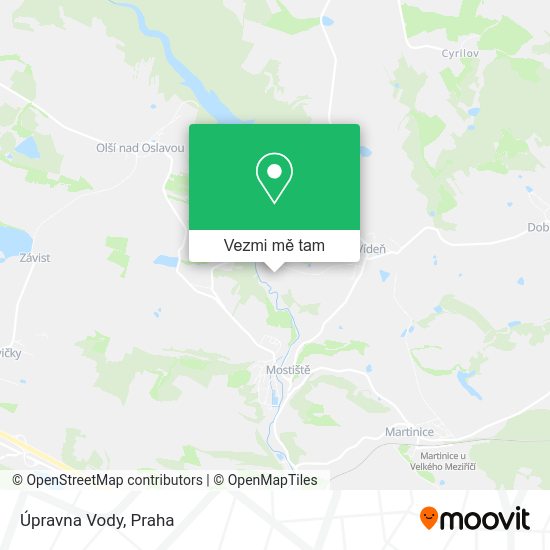Úpravna Vody mapa