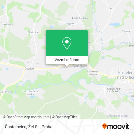 Častolovice, Žel.St. mapa