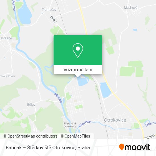 Bahňák – Štěrkoviště Otrokovice mapa