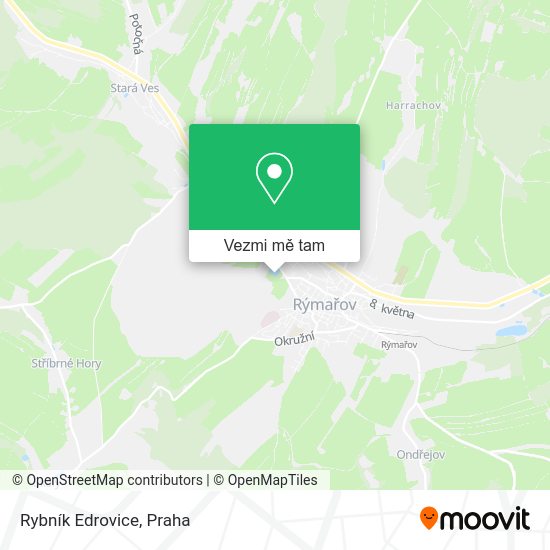 Rybník Edrovice mapa