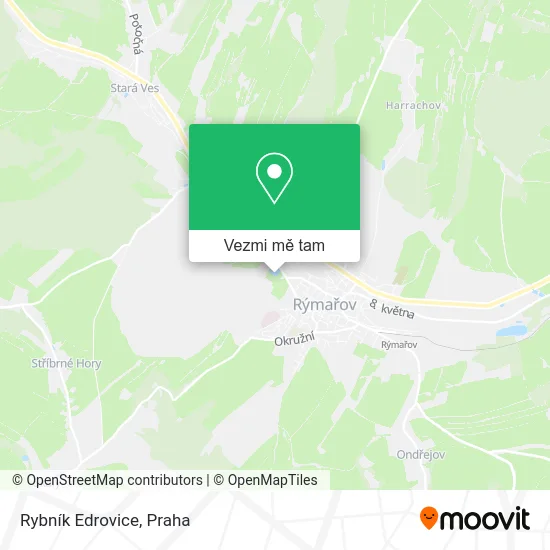 Rybník Edrovice mapa