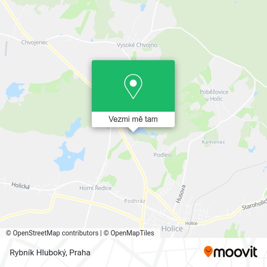 Rybník Hluboký mapa