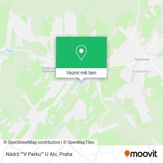 Nádrž ""V Parku"" U Atc mapa