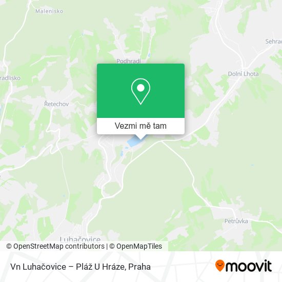 Vn Luhačovice – Pláž U Hráze mapa