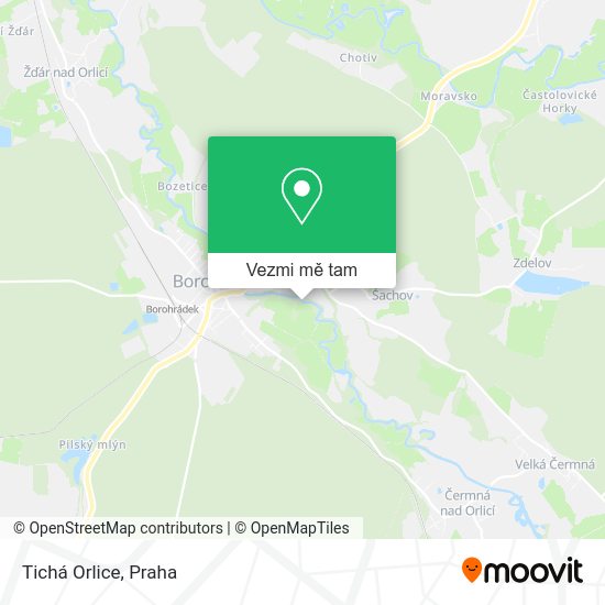 Tichá Orlice mapa