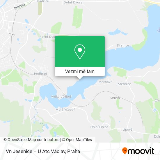 Vn Jesenice – U Atc Václav mapa