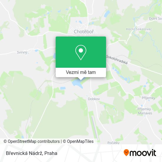 Břevnická Nádrž mapa