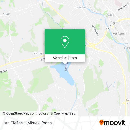 Vn Olešná – Místek mapa