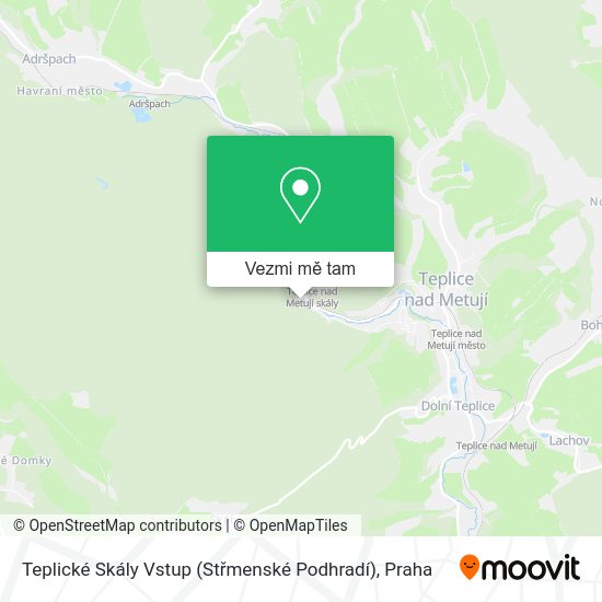 Teplické Skály Vstup (Střmenské Podhradí) mapa