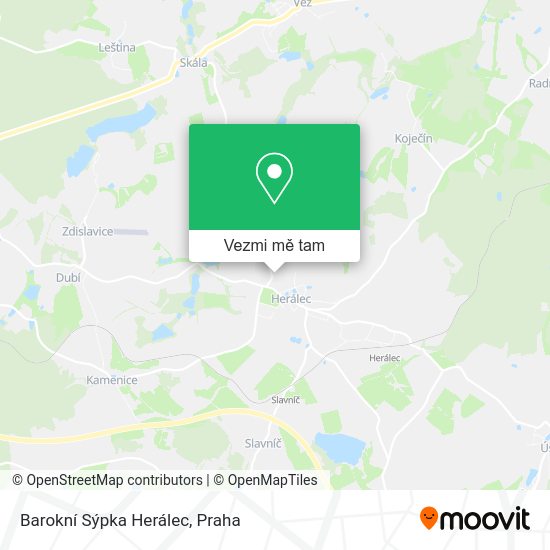 Barokní Sýpka Herálec mapa