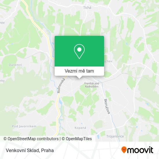 Venkovní Sklad mapa