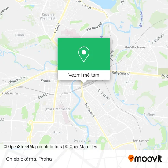 Chlebíčkárna mapa